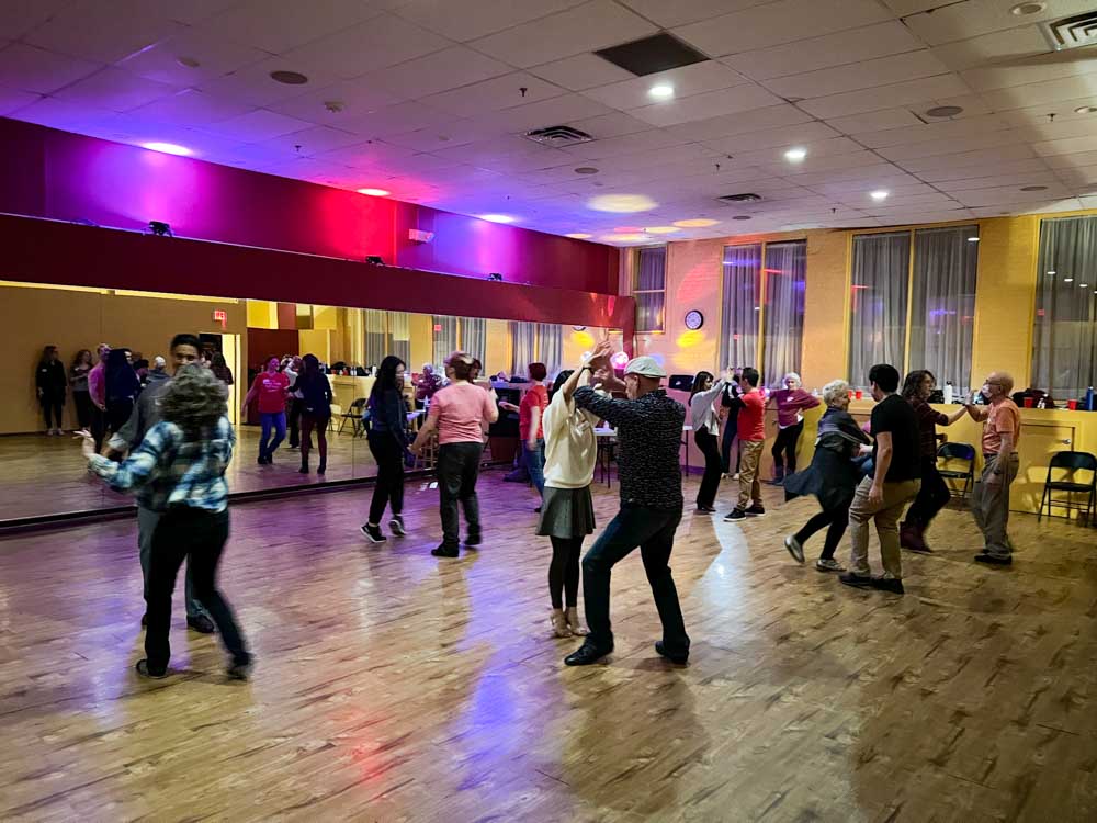 Social dancing West Coast Swing