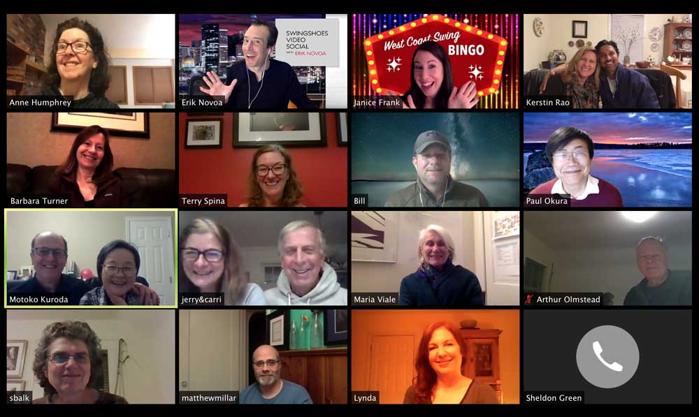 SwingShoes Video Social Bingo on April 30, 2020